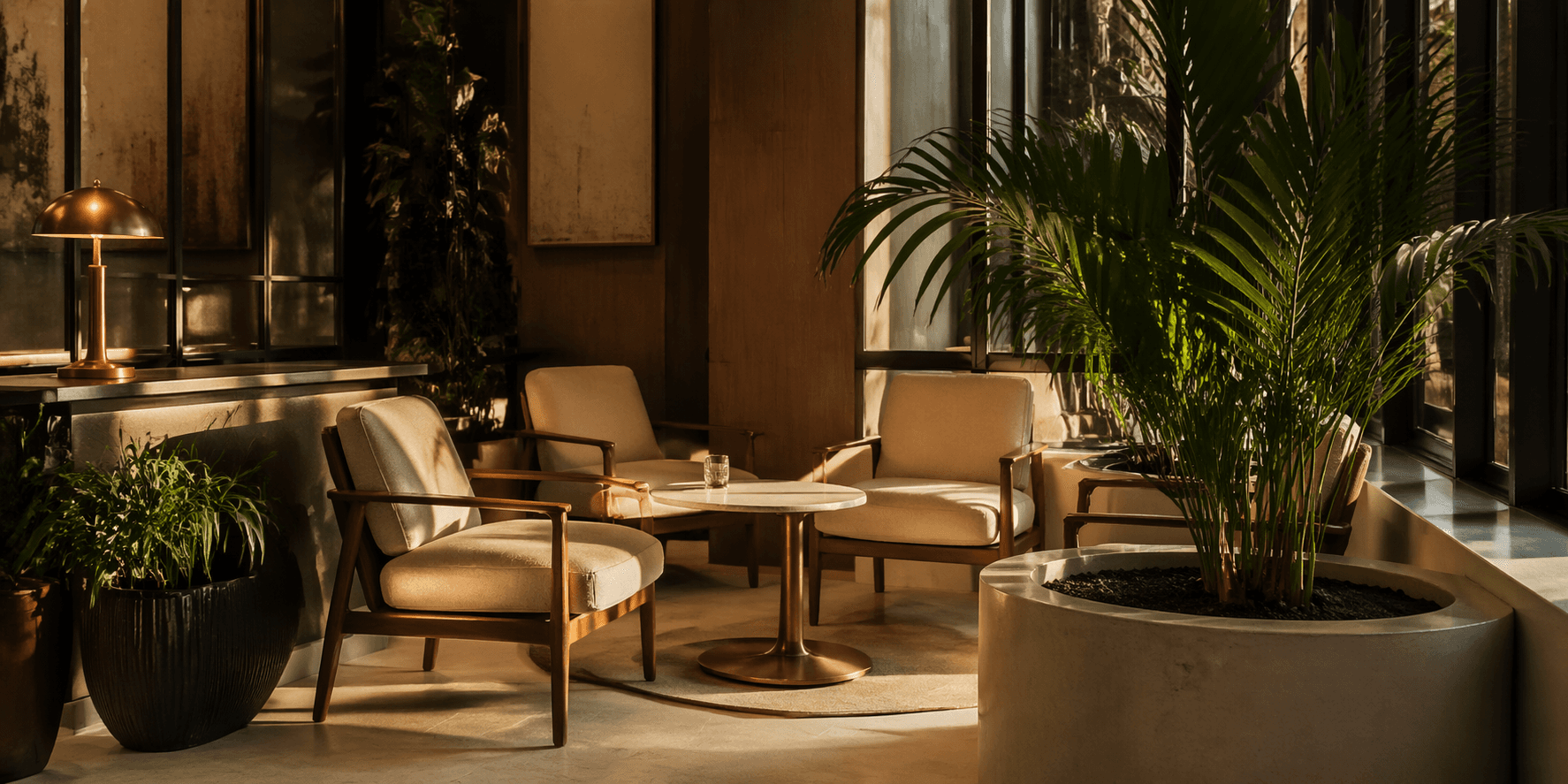 Boutique hospitality lounge